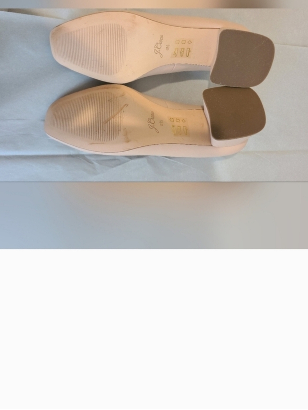 J. Crew Nude Blush Leather Block Heel Pumps - Picture 7 of 15